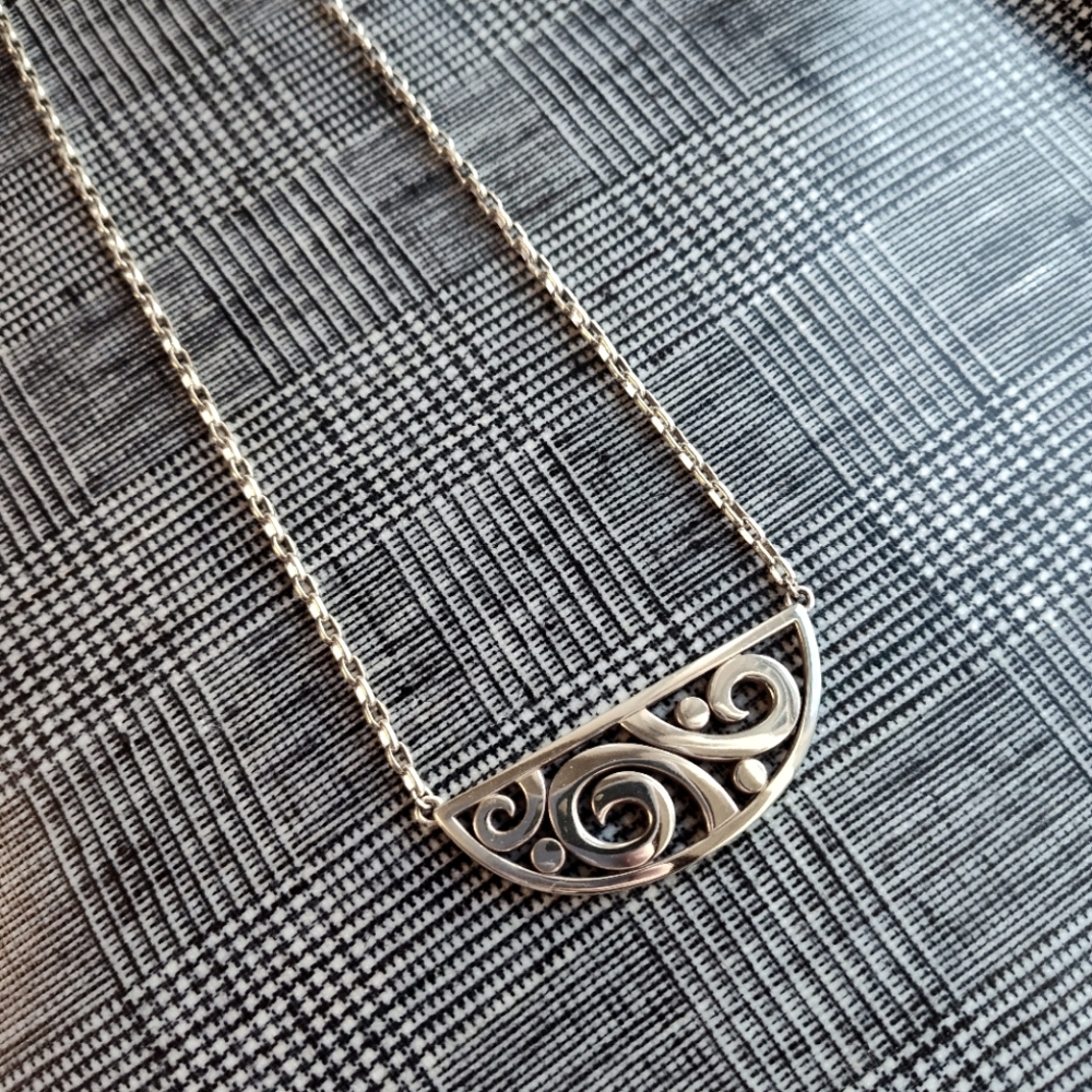 Brighton London Groove Silver Plated Necklace